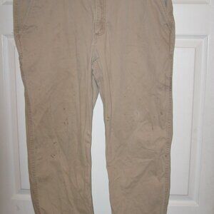 Carhartt Relaxed Fit Khaki Cargo Work Pants Men's 40 x 30 Dated 10 2017